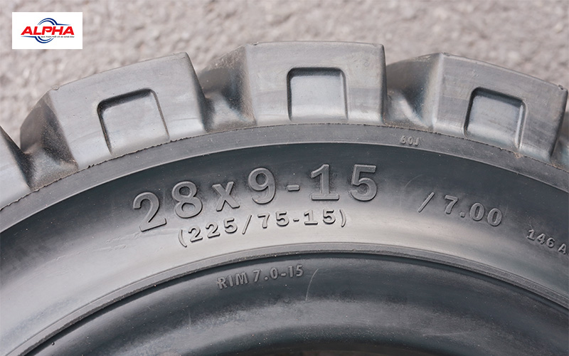 Thông số kỹ thuật vỏ xe nâng Trelleborg 28x9-15