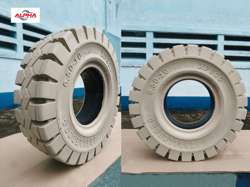 Lốp xe nâng 650-10 Trelleborg màu trắng