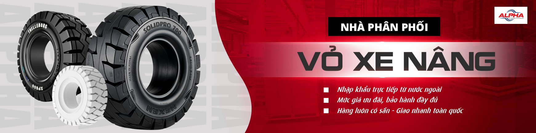 Vỏ xe nâng alpha banner 1
